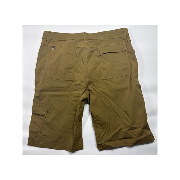 PrAna Men's Lightweight Brown Cargo Outdoor Hiking Shorts - Size L (35x12) - Picture 2 of 5